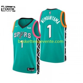Maillot Basket San Antonio Spurs Victor Wembanyama 1 Nike 2022-2023 City Edition Swingman - Enfant